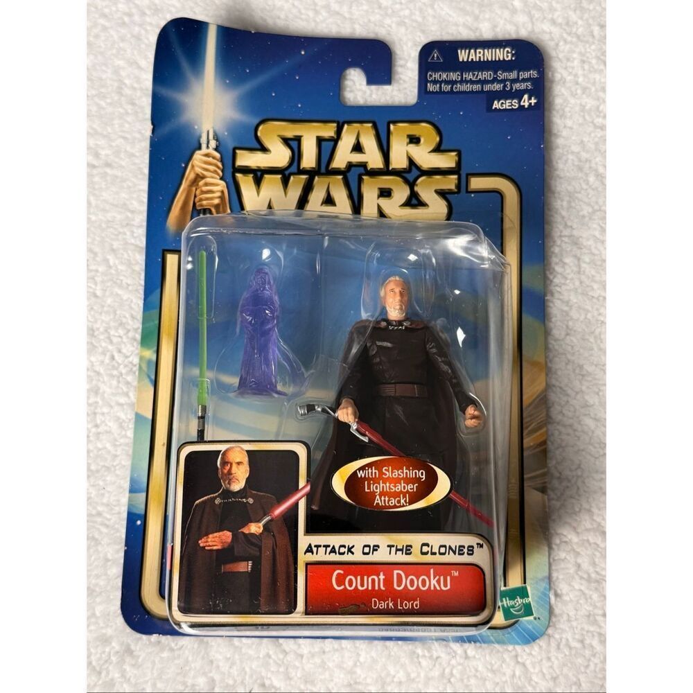Star Wars: Attack of the Clones Count Dooku "Dark Lord” Action Figure/Hasbro 200